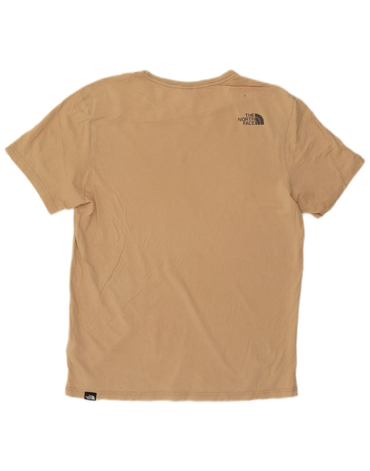 Męski T-shirt z grafiką The North Face, średnio beżowy, bawełniany