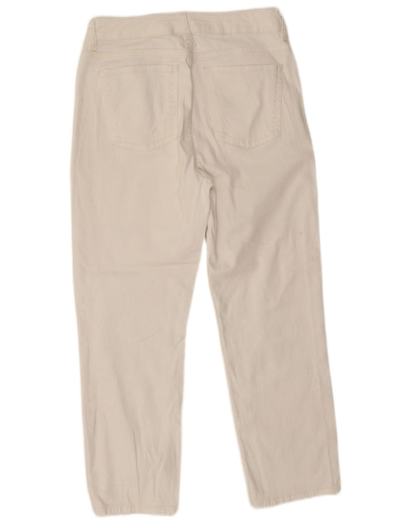 Marks & Spencer Damskie krótkie jeansy UK 10 Small W28 L24 Biała bawełna