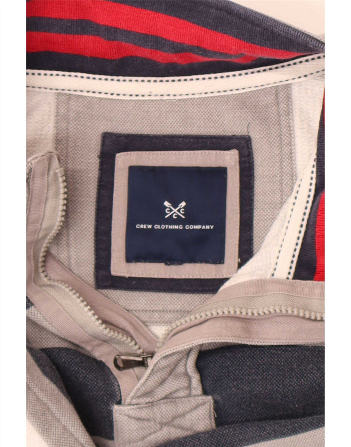 Crew Clothing Męska bluza z zamkiem błyskawicznym i średnim szarym paskiem