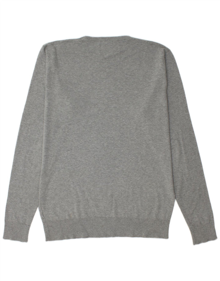 Męski sweter Jack & Jones z okrągłym dekoltem XL, szary, nakrapiany