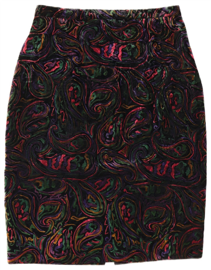 VINTAGE Damski komplet spódnic zapinanych na 1 guzik, UK 12 Medium W32, wielobarwny