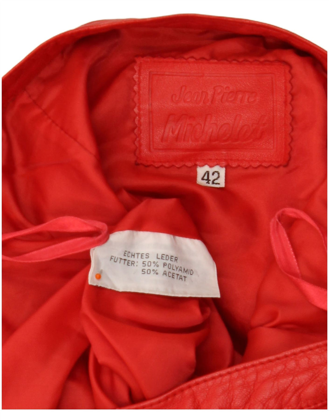 JEAN PIERRE MICHELET Damska spódnica z wysokim stanem EU 42, duża, W28, czerwona skóra