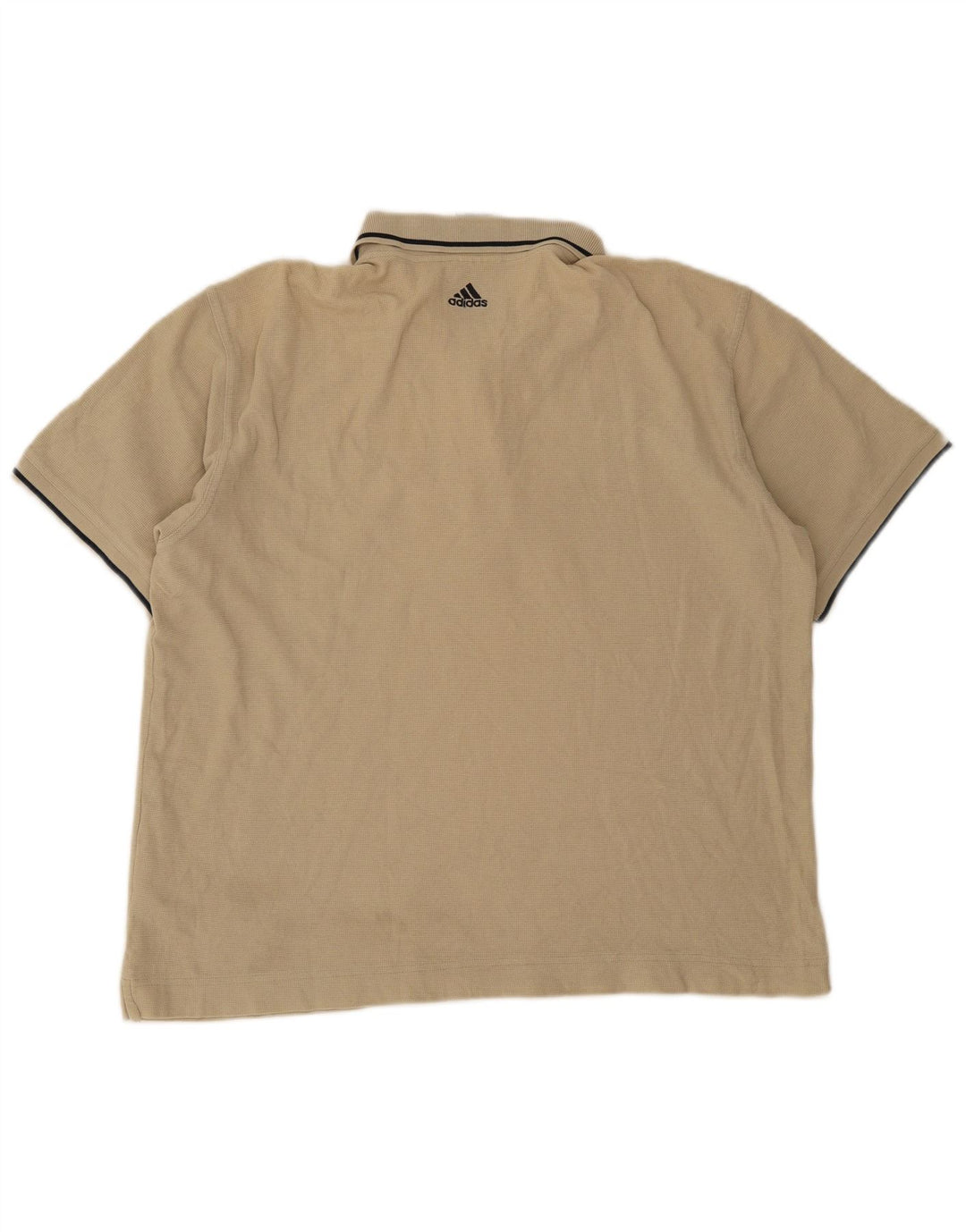 Męska koszulka polo Adidas, duża, beżowa, bawełniana w paski