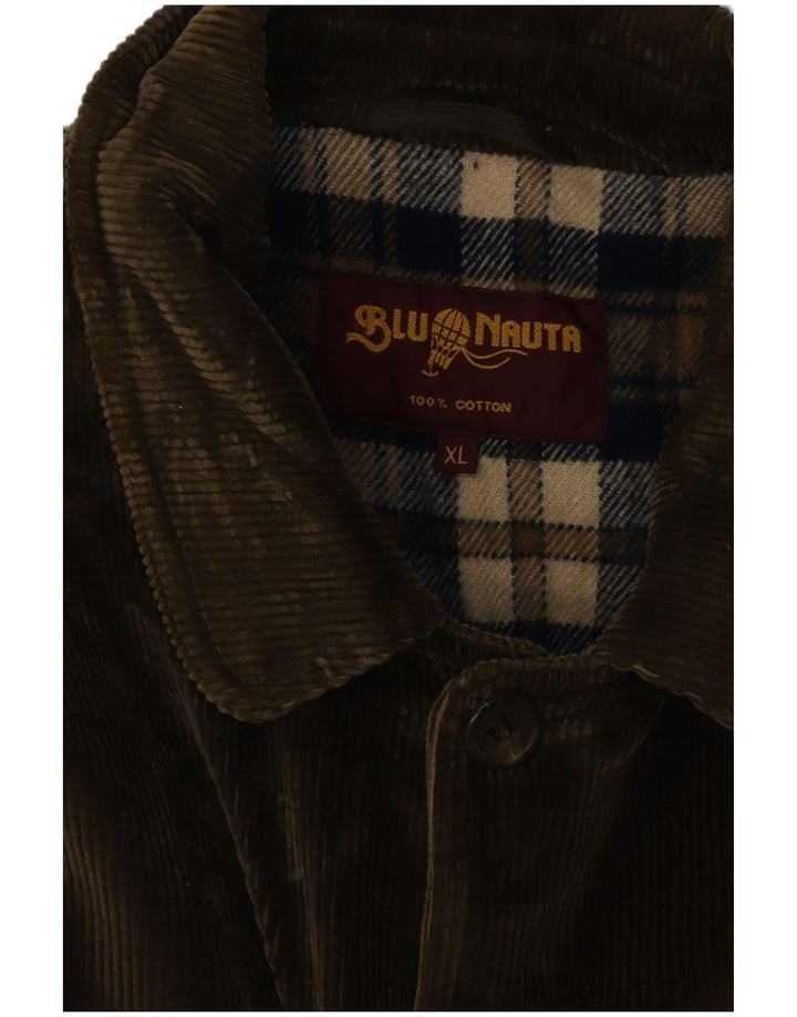 Męska kurtka sztruksowa Blu Nauta UK 42 XL, brązowa, bawełniana