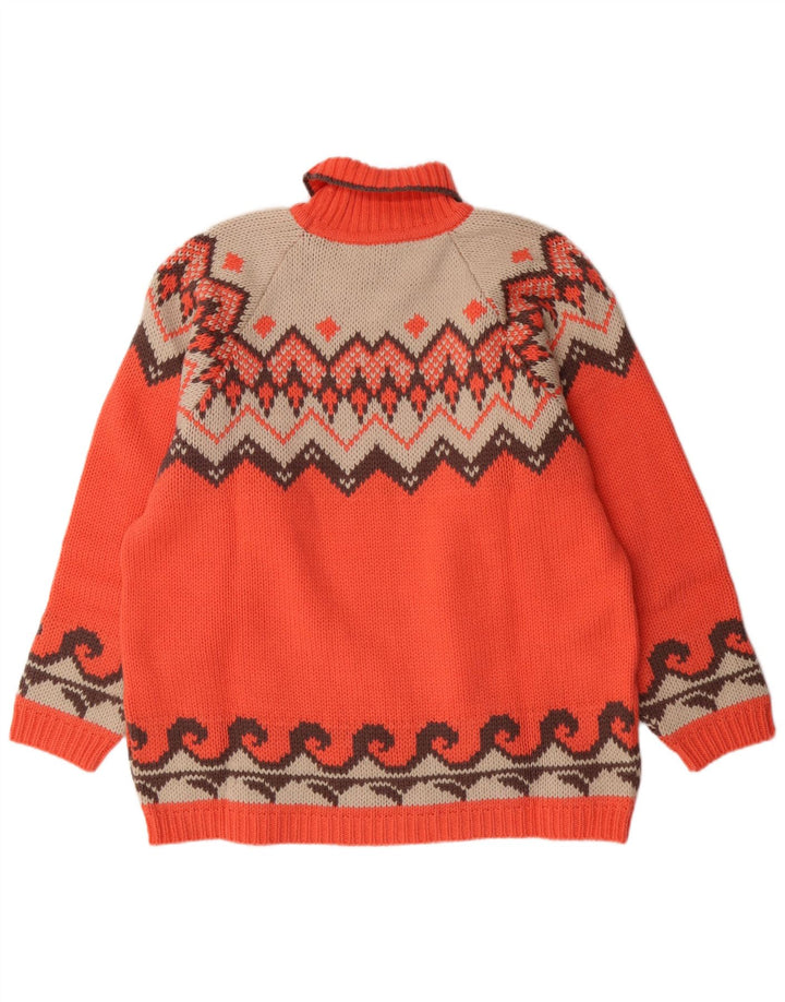 Damski sweter z golfem Kaos UK 16 Large Orange Fair Isle