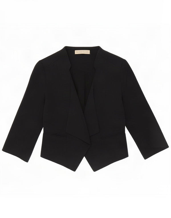 Whistles Damskie bolerko z rękawem 3/4 UK 10 Small Black Wiskoza