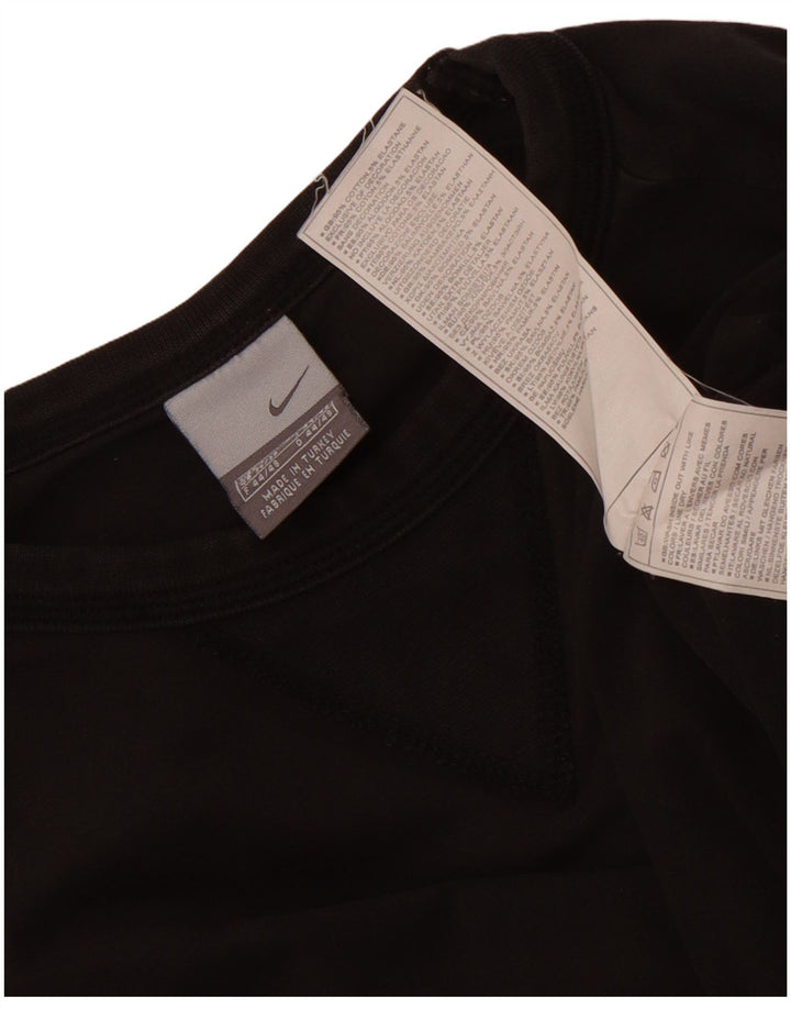 Męska koszulka Nike z długim rękawem, UK 36/38, mała, czarna bawełna