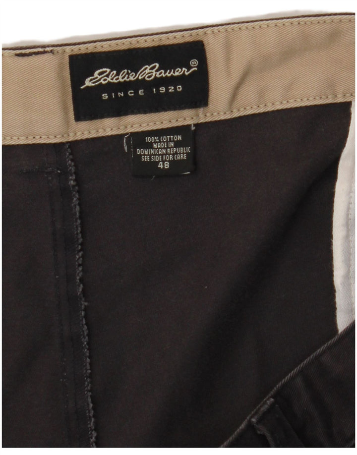 Męskie spodnie chino EDDIE BAUER W48 L31 szara bawełna