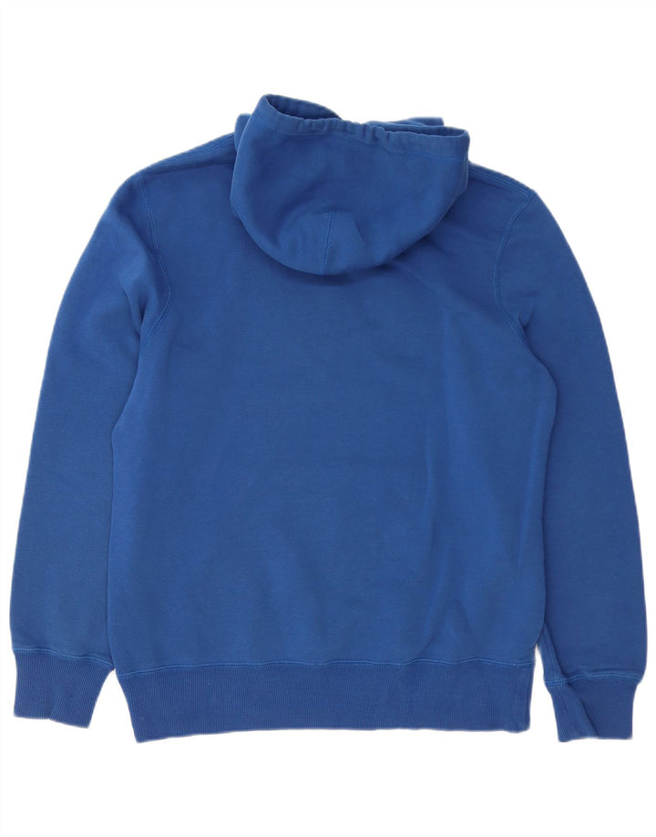 Męski sweter z kapturem NIKE z grafiką, średni niebieski, bawełniany