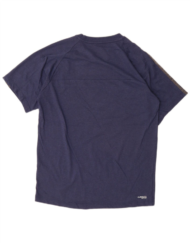 T-shirt męski Adidas Climalite Top, średni, granatowy, bawełniany