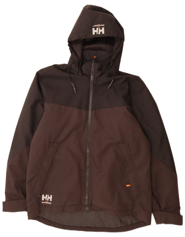 Męska kurtka wiatrówka Helly Hansen z grafiką UK 40, duży, brązowy kolor