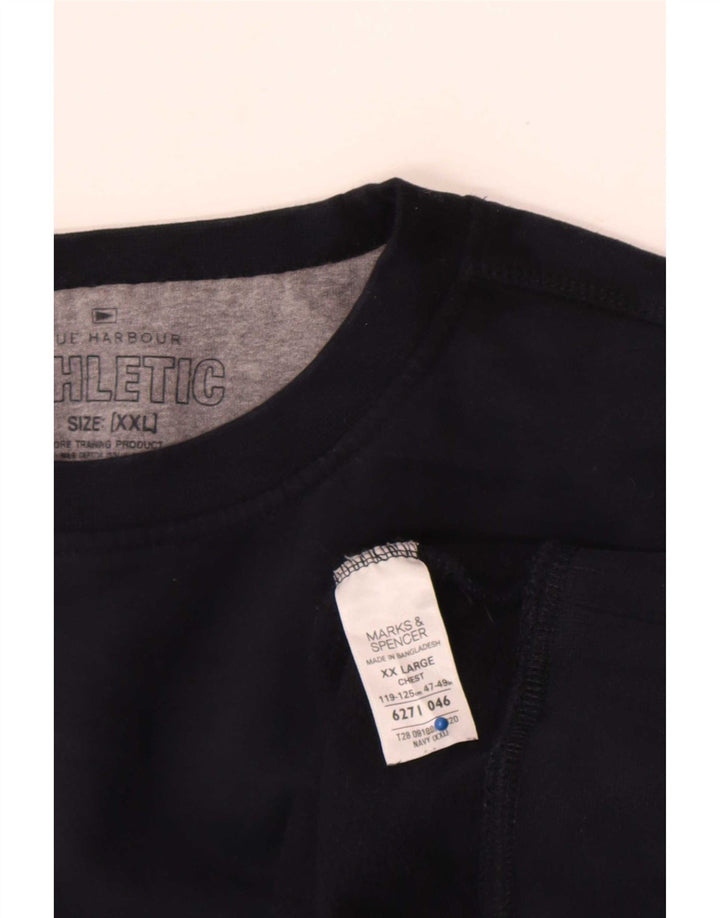 Marks & Spencer Męski sweter bluzowy 2XL granatowy, bawełniany