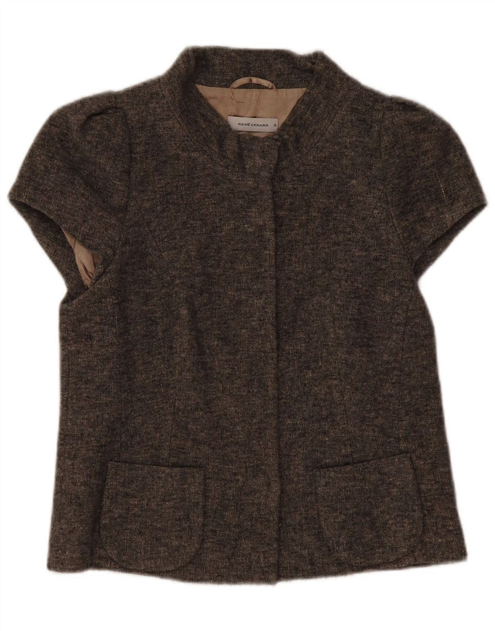 Damska marynarka z krótkim rękawem Rene Lezard EU 36, mała, szara wełna