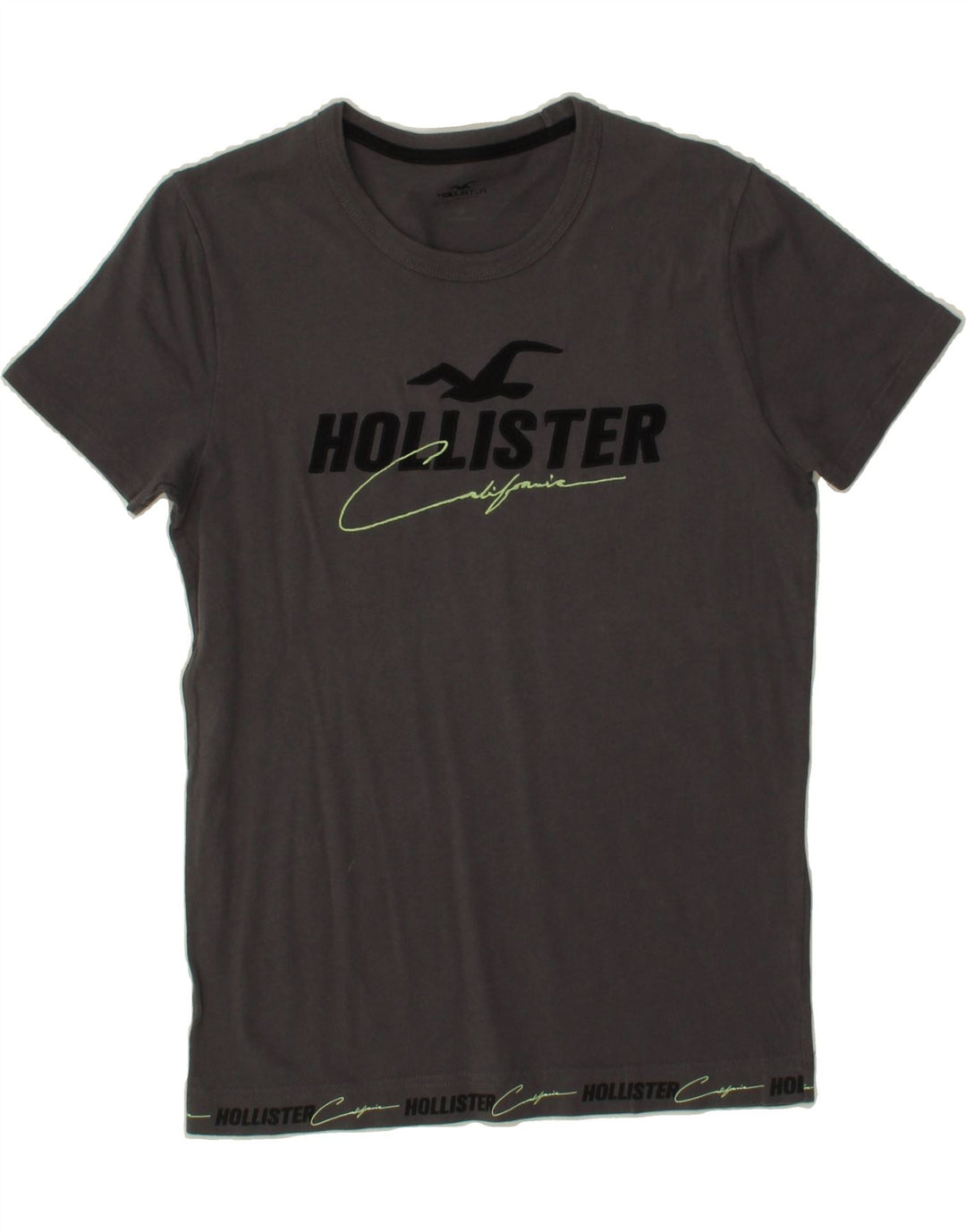 HOLLISTER Mens Graphic T-Shirt Top XS Grey Vintage Hollister and Second-Hand Hollister from Messina Hembry 