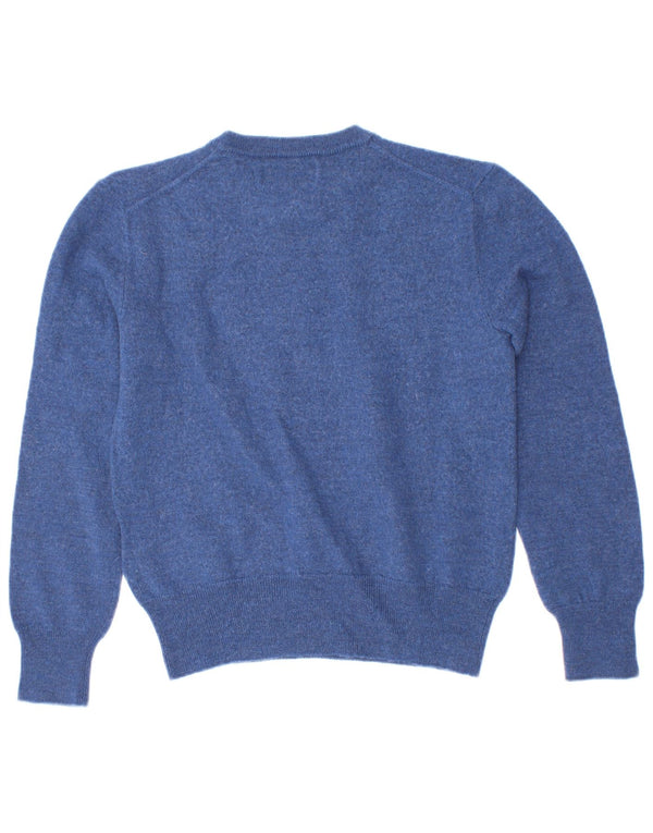 Polo Ralph Lauren Chłopięcy sweter z okrągłym dekoltem, 7-8 lat, mały, niebieski, wełniany