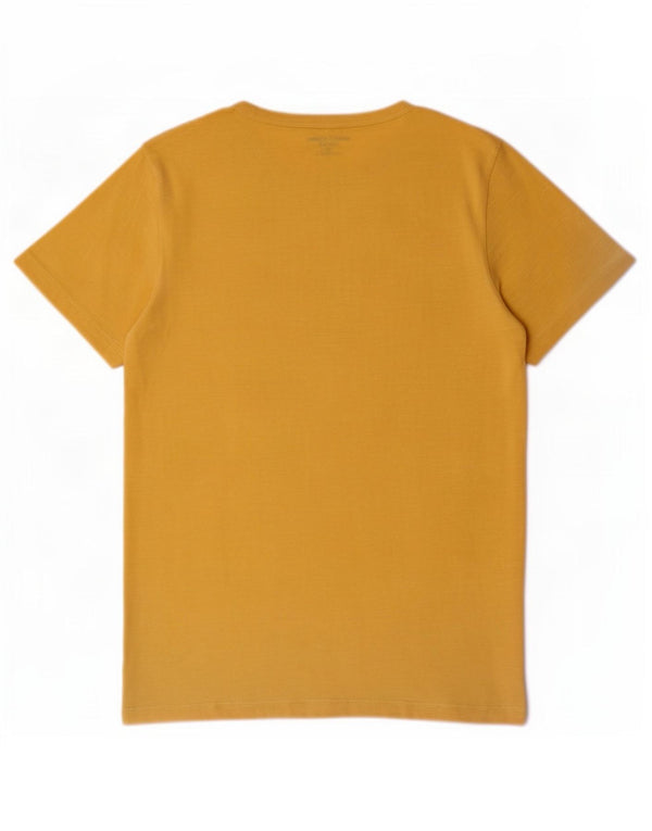 T-shirt męski Jack & Jones Top XS, żółta bawełniana nakrapiana