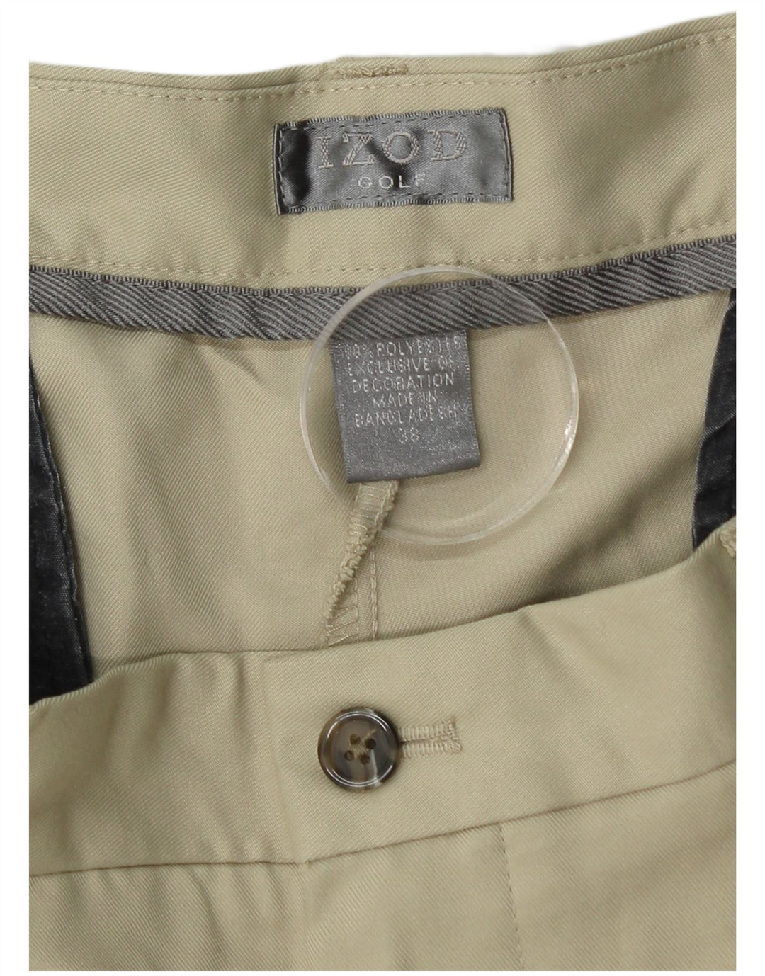 Męskie spodenki chino IZOD W38 XL beżowy poliester