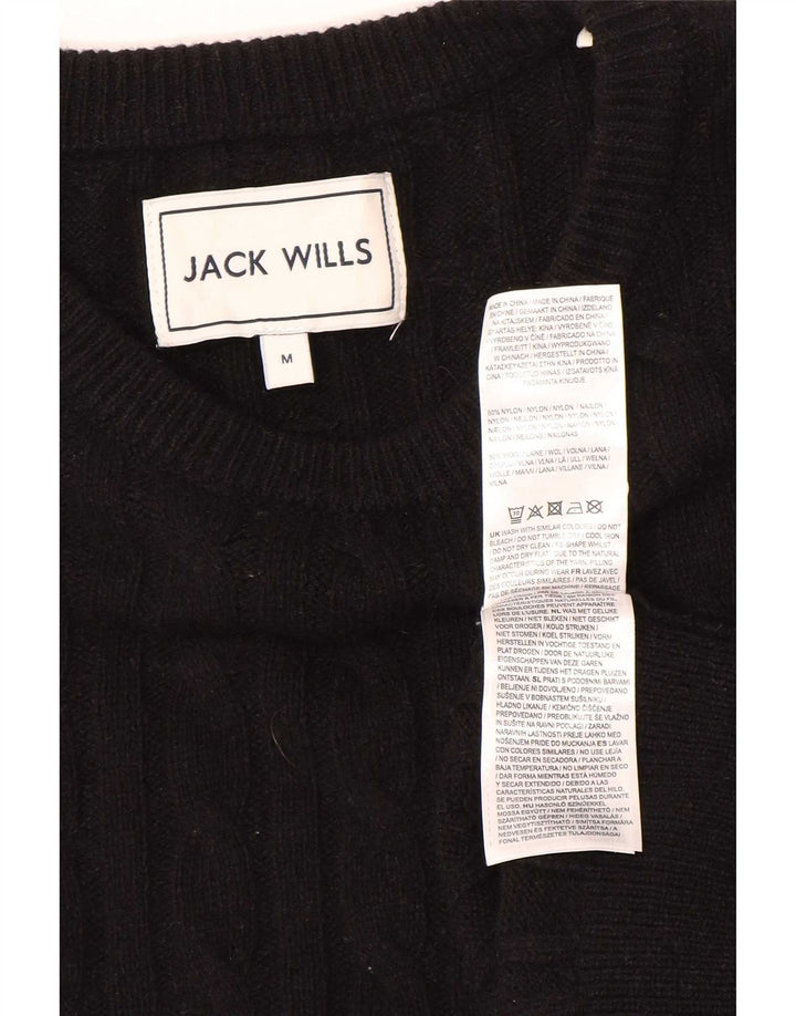 Męski sweter Jack Wills z dekoltem w łódkę, średni czarny nylon