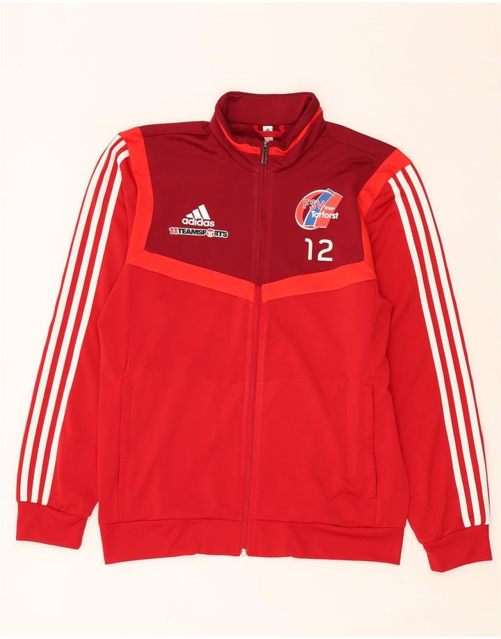 Kurtka dresowa męska adidas FSV Trier-Tarforst Graphic, średnia czerwona