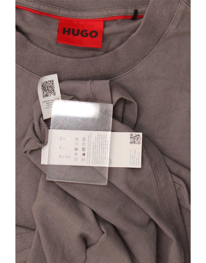 Męska koszulka Hugo Boss, duża, szara, bawełniana