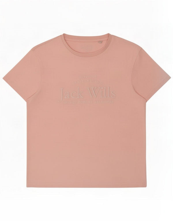 Damska koszulka graficzna Jack Wills Top UK 12 Medium Pink Cotton