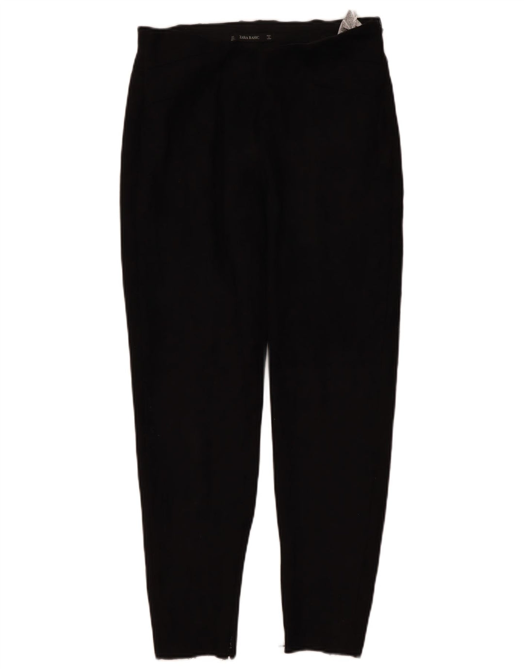 Damskie spodnie typu slim casual Zara, duże, W32 L26, czarny poliester