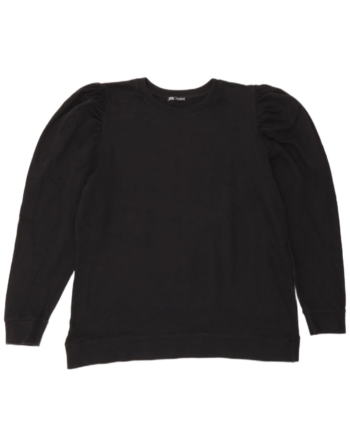 Sweter damski Zara UK 16, duży, czarny
