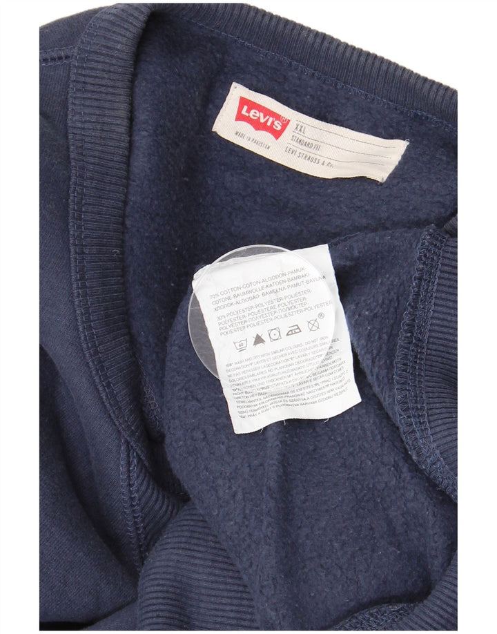 Męski sweter LEVI'S o standardowym kroju, 2XL, granatowy, bawełniany