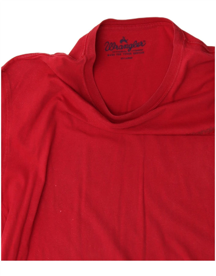 T-shirt męski WRANGLER Top 2XL, czerwony, bawełniany