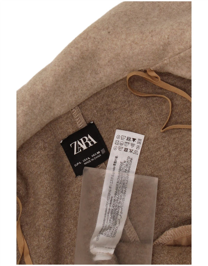Płaszcz damski Zara UK 16, duży, beżowy, poliester