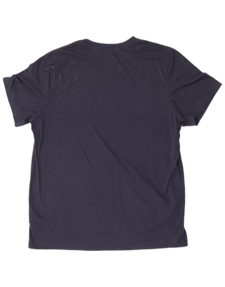 Męska koszulka Nike Dri Fit z grafiką, góra XL, granatowy, poliester