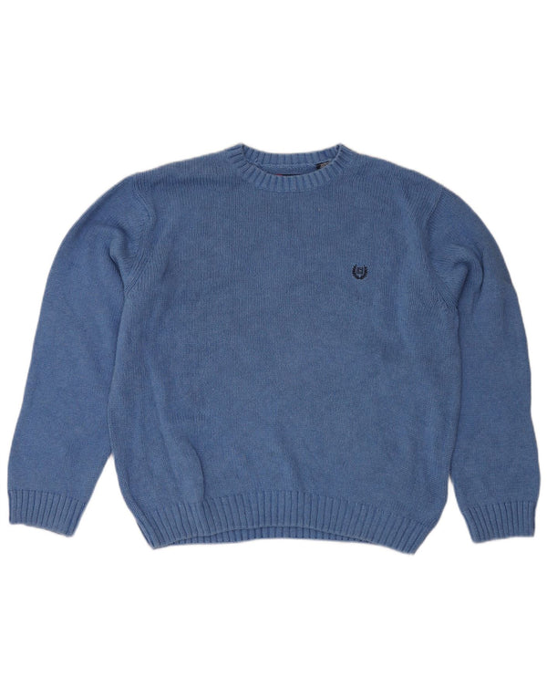 Damski sweter Chaps z dekoltem w łódkę UK 16, duży, niebieski, bawełniany