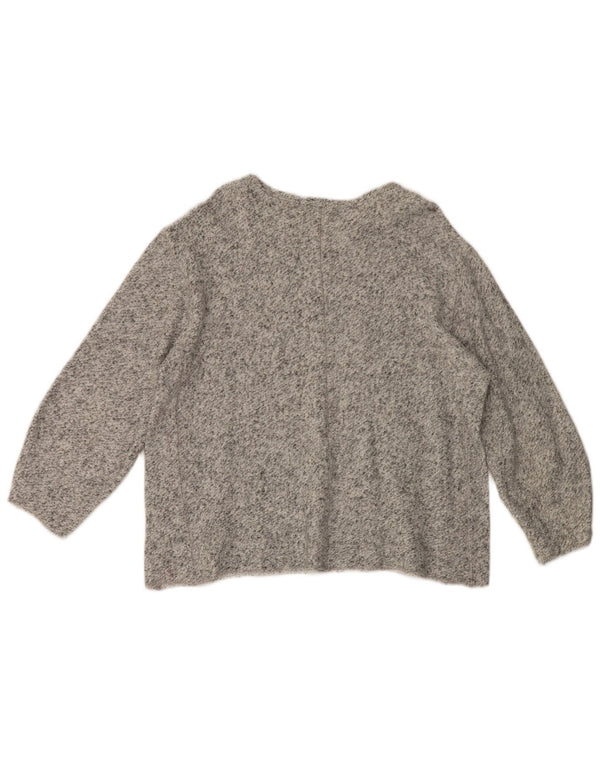 Sweter damski Zara Trafaluc z dekoltem w łódkę UK 10, mały, szary nakrapiany