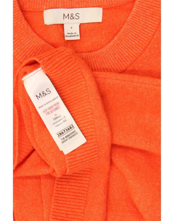 Marks & Spencer Damska koszulka oversize Top UK 10, mała, pomarańczowa, poliester