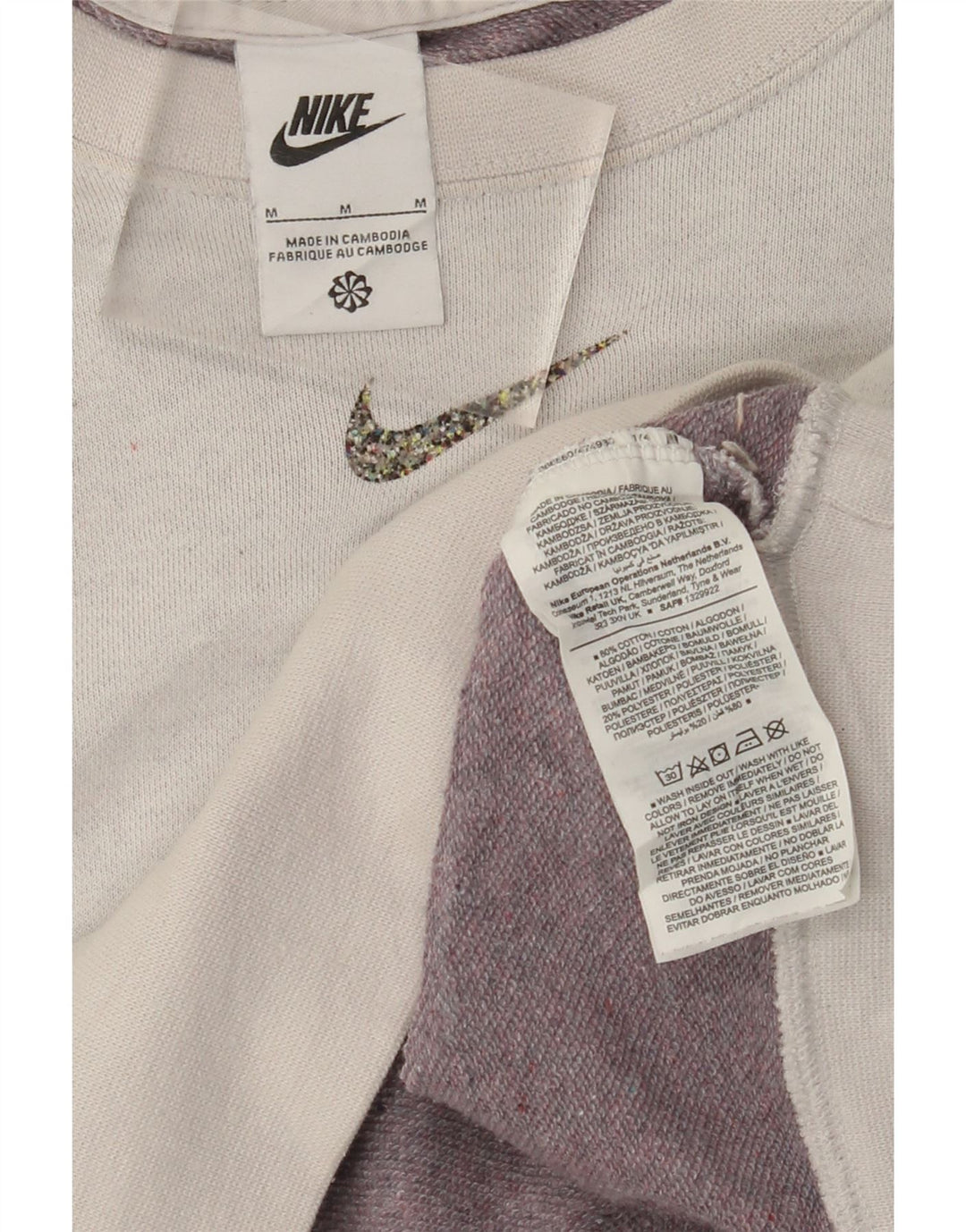 Damska bluza dresowa NIKE Crop Oversize UK 14, średnia szara bawełna