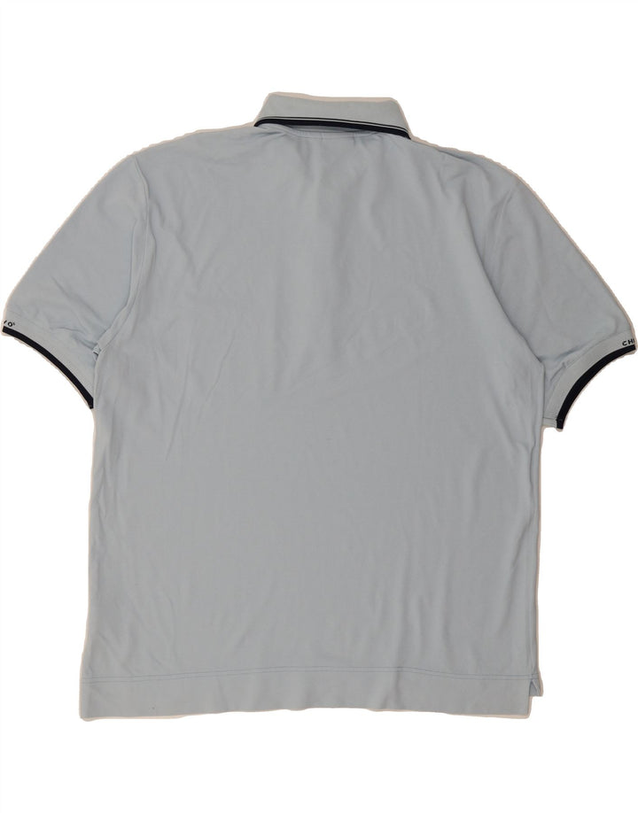 CHERVO Mens Polo Shirt EU 56 2XL Blue Cotton Vintage Chervo and Second-Hand Chervo from Messina Hembry 