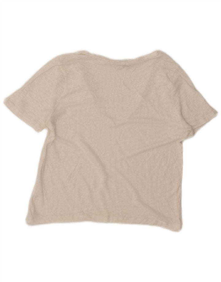 Damski T-shirt Zara Crop Top UK 12 Średni Biały