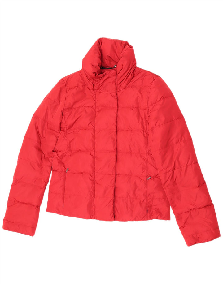 Damska kurtka weekendowa Max Mara Oversized, wyściełana UK 10, mała, czerwona nylonowa