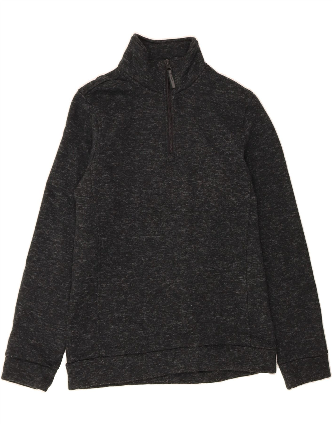 MOUNTAIN WAREHOUSE Mens Zip Neck Sweatshirt Jumper XS Black Flecked Vintage Mountain Warehouse and Second-Hand Mountain Warehouse from Messina Hembry 