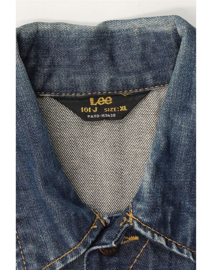 Męska kurtka dżinsowa Lee UK 42 XL, niebieska, bawełniana