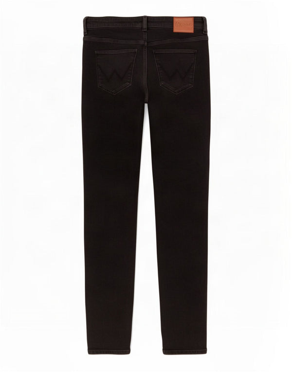Damskie jeansy Wrangler Skinny W28 L32 Czarne bawełniane