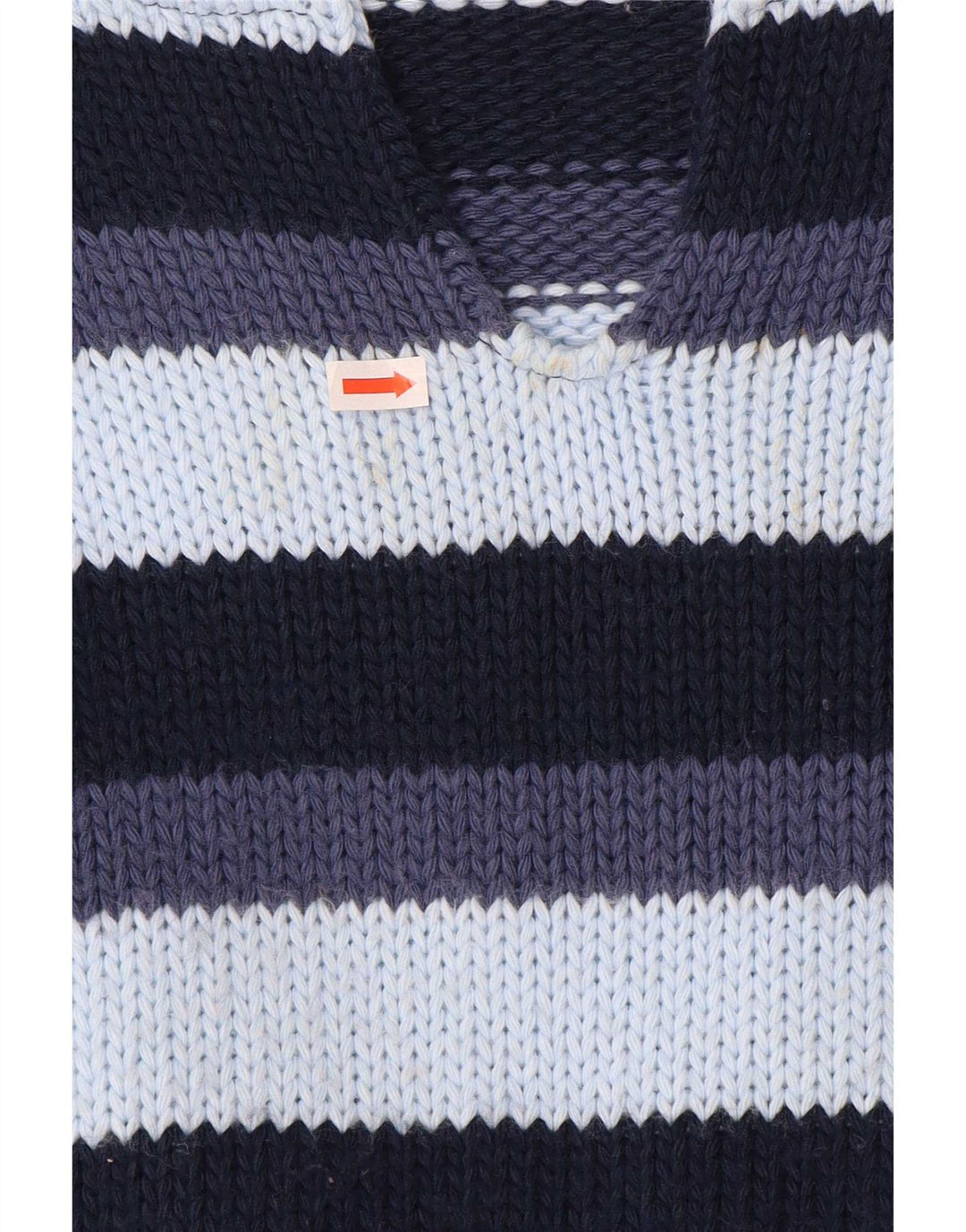 Sweter damski w stylu vintage z dekoltem w kształcie litery V, UK 12, średnie, wielokolorowe paski