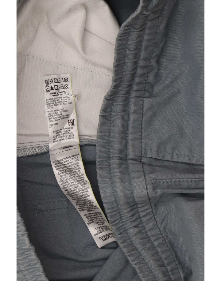 Męskie spodenki Chino Marks & Spencer W34, duże, niebieskie, bawełniane