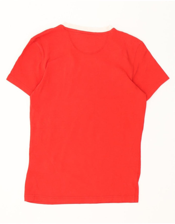 Męski T-shirt z grafiką ADIDAS, mały, czerwony, bawełniany