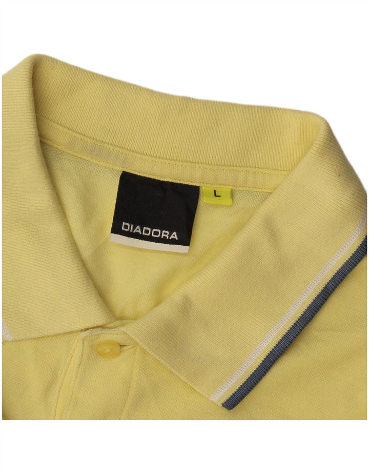 Męska koszulka polo Diadora, duża, żółta