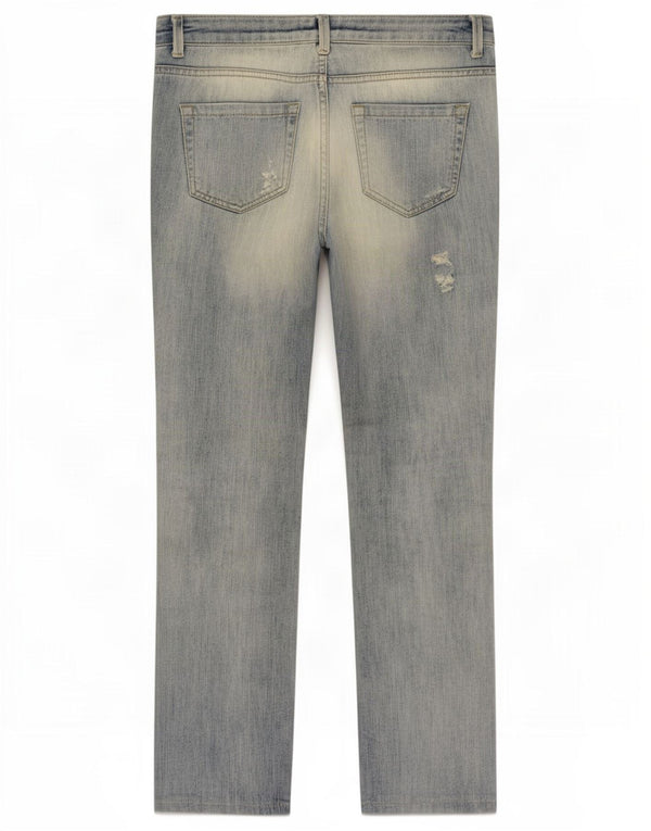 Damskie jeansy Zara w trudnej sytuacji, EU 38 Small W28 L30, niebieska bawełna