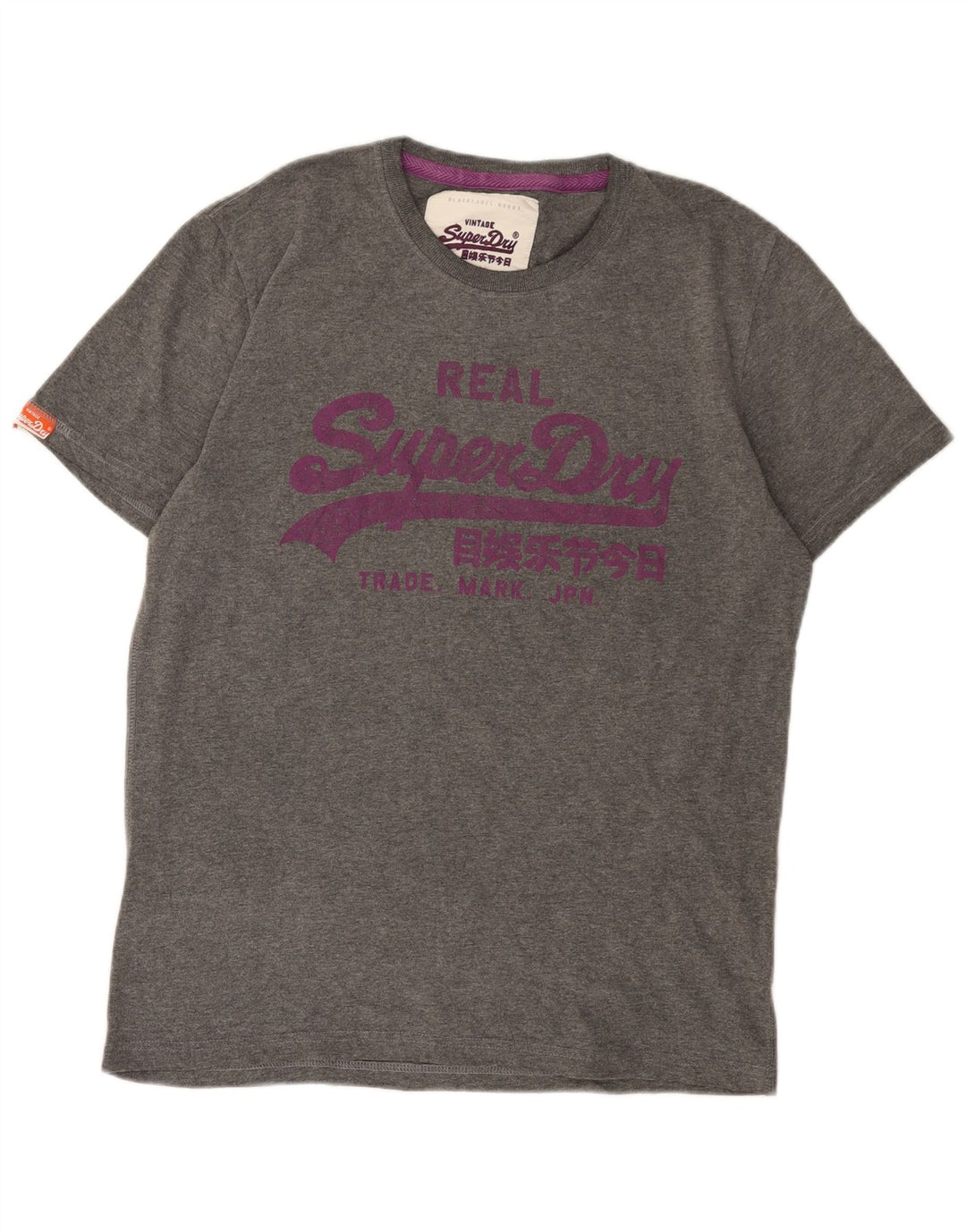 Męski T-shirt Superdry z grafiką, top XL, szara bawełna