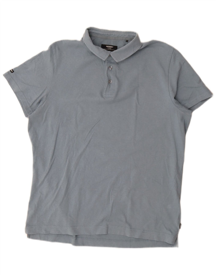 Męska koszulka polo Superdry 2XL, niebieska, bawełniana
