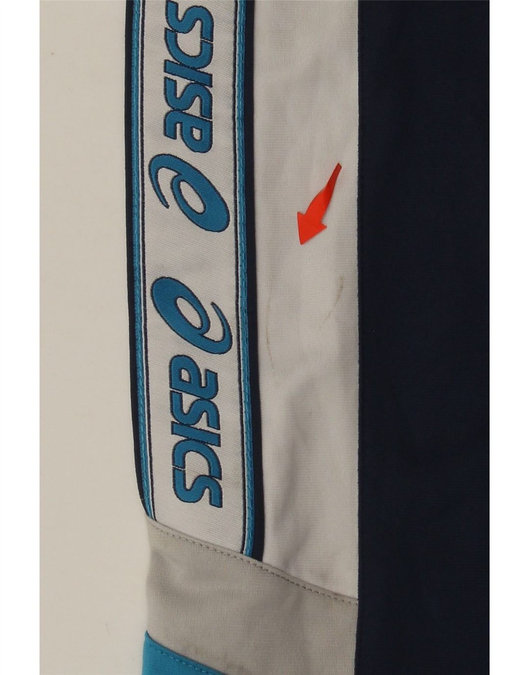 Męskie spodnie dresowe ASICS z grafiką, średni granat, blok kolorów