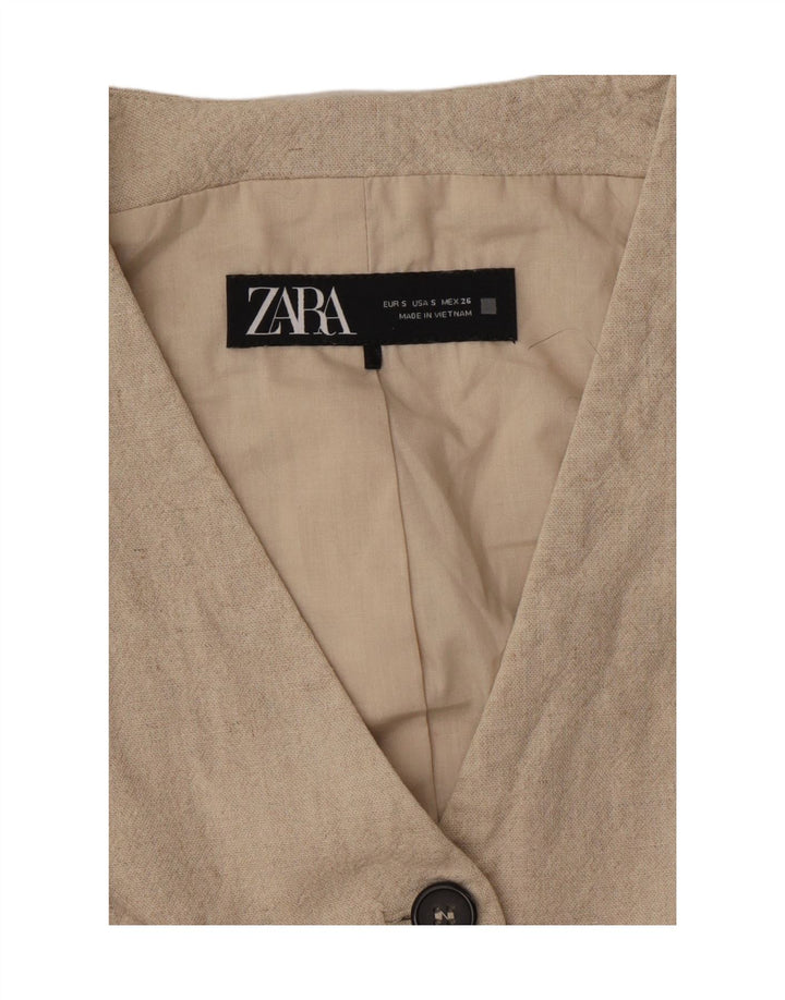 Kamizelka damska Zara UK 10 Small Beżowa